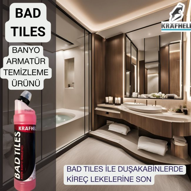 KRAFHELL BAD TILES ASİDİK BANYO TEMİZLEYİCİ - Görsel 2