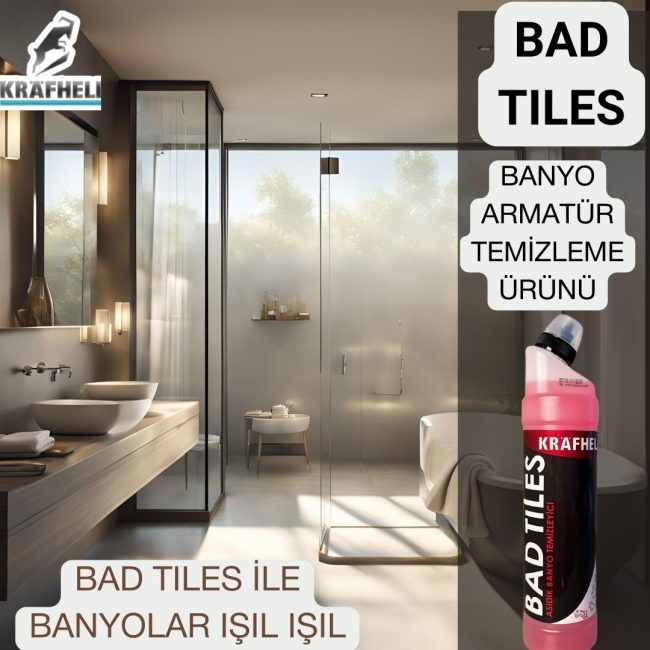 KRAFHELL BAD TILES ASİDİK BANYO TEMİZLEYİCİ - Görsel 3
