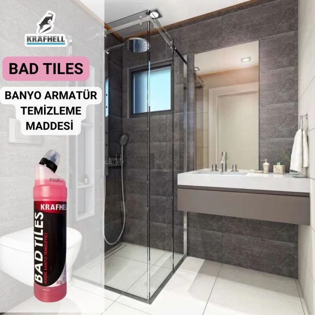 KRAFHELL BAD TILES ASİDİK BANYO TEMİZLEYİCİ - Görsel 5