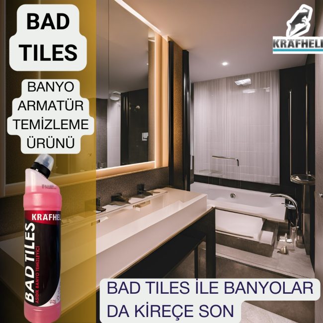 KRAFHELL BAD TILES ASİDİK BANYO TEMİZLEYİCİ - Görsel 4