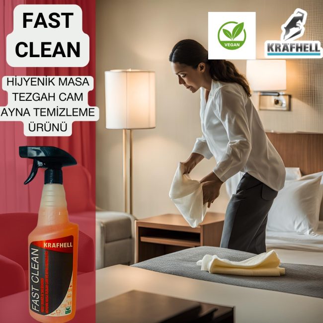 KRAFHELL FAST CLEAN HİJYENİK MASA TEZGAH CAM AYNA TEMİZLEME ÜRÜNÜ - Görsel 5