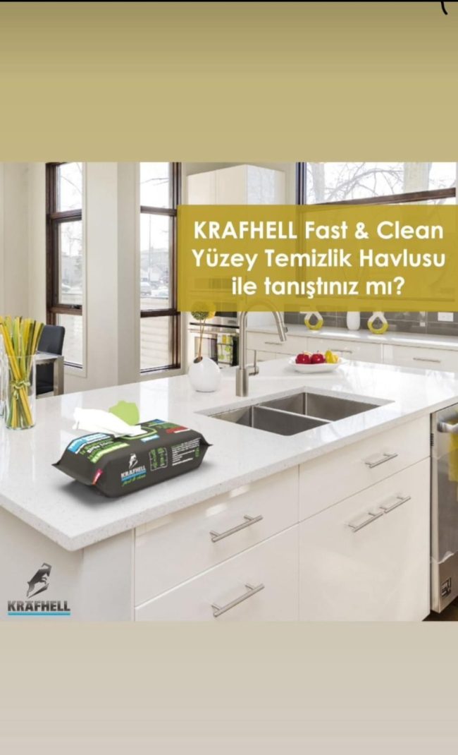 KRAFHELL YÜZEY TEMİZLİK HAVLUSU SİRKE ETKİLİ - Görsel 2