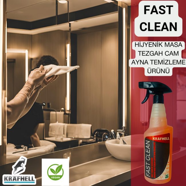 KRAFHELL FAST CLEAN HİJYENİK MASA TEZGAH CAM AYNA TEMİZLEME ÜRÜNÜ