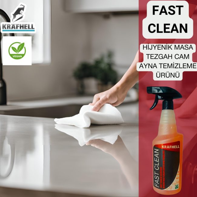 KRAFHELL FAST CLEAN HİJYENİK MASA TEZGAH CAM AYNA TEMİZLEME ÜRÜNÜ - Görsel 13
