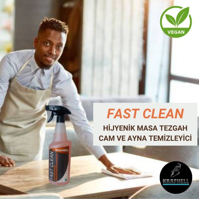 KRAFHELL FAST CLEAN HİJYENİK MASA TEZGAH CAM AYNA TEMİZLEME ÜRÜNÜ - Görsel 19