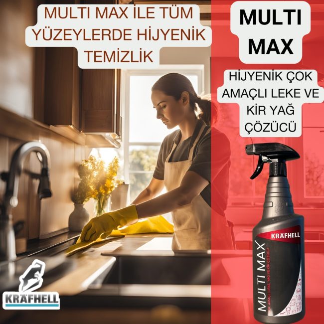 KRAFHELL MULTİ MAX ÇOK AMAÇLI LEKE, YAĞ, VE KİR ÇÖZÜCÜ - Görsel 5