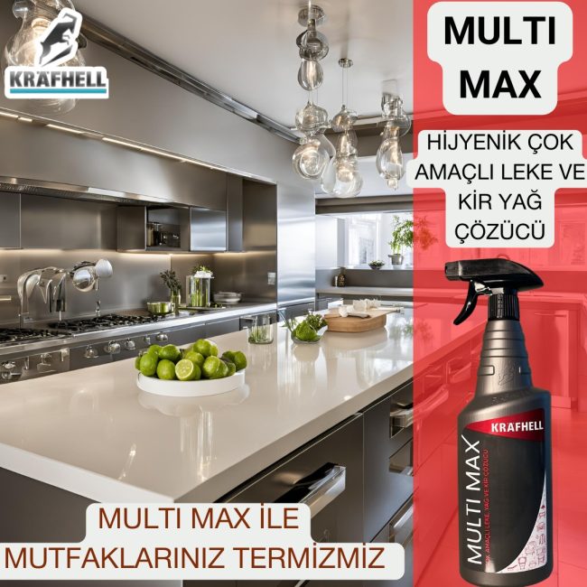 KRAFHELL MULTİ MAX ÇOK AMAÇLI LEKE, YAĞ, VE KİR ÇÖZÜCÜ - Görsel 6
