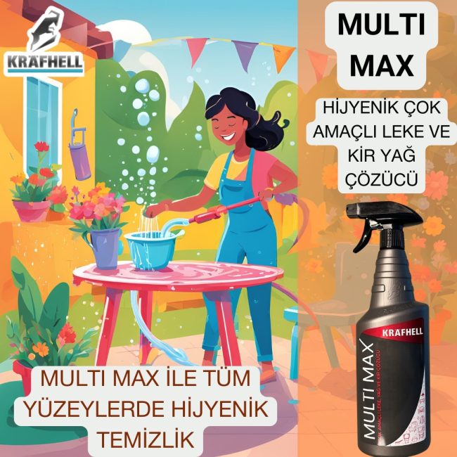 KRAFHELL MULTİ MAX ÇOK AMAÇLI LEKE, YAĞ, VE KİR ÇÖZÜCÜ - Görsel 11