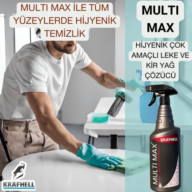 KRAFHELL MULTİ MAX ÇOK AMAÇLI LEKE, YAĞ, VE KİR ÇÖZÜCÜ - Görsel 13