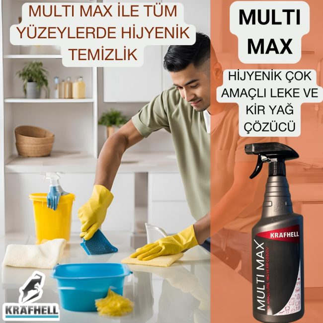 KRAFHELL MULTİ MAX ÇOK AMAÇLI LEKE, YAĞ, VE KİR ÇÖZÜCÜ - Görsel 12
